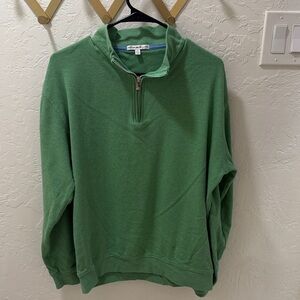 Peter Millar Green 1/4 Zip Sweater